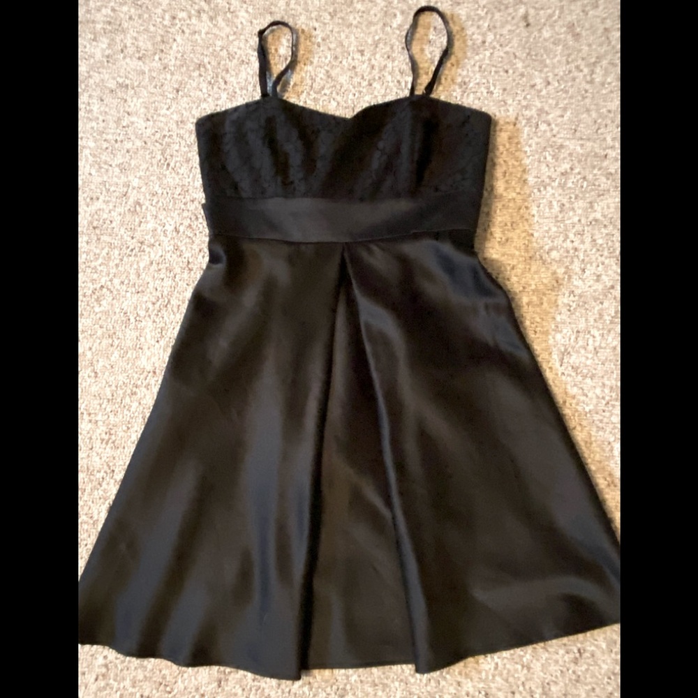 Black Lace and Satin Dress - size 6